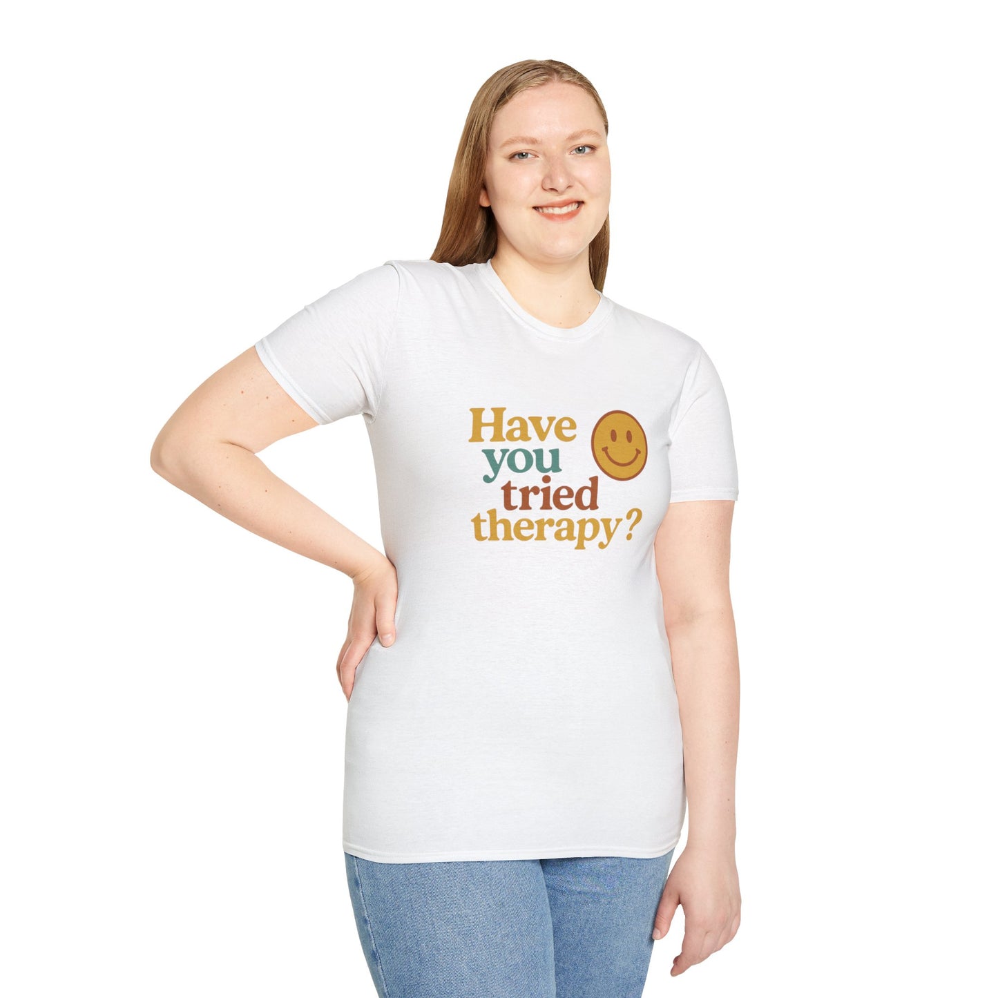 Mental Health Awareness Tee, Unisex Therapy Shirt, Positive Vibes T-Shirt, Self-Care Gift, Casual Wear for Everyone