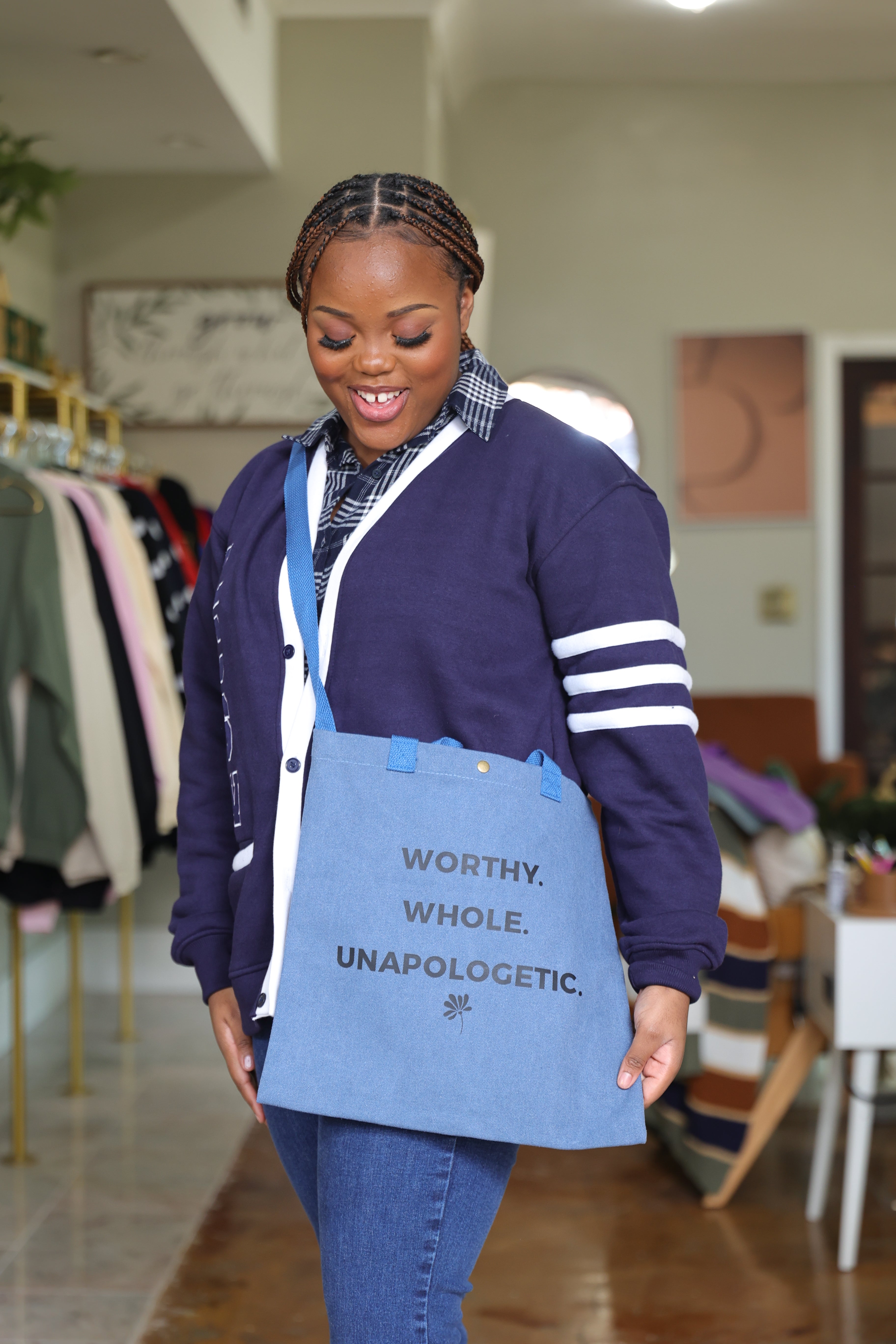 Worthy.Whole.Unapologetic Tote Bag