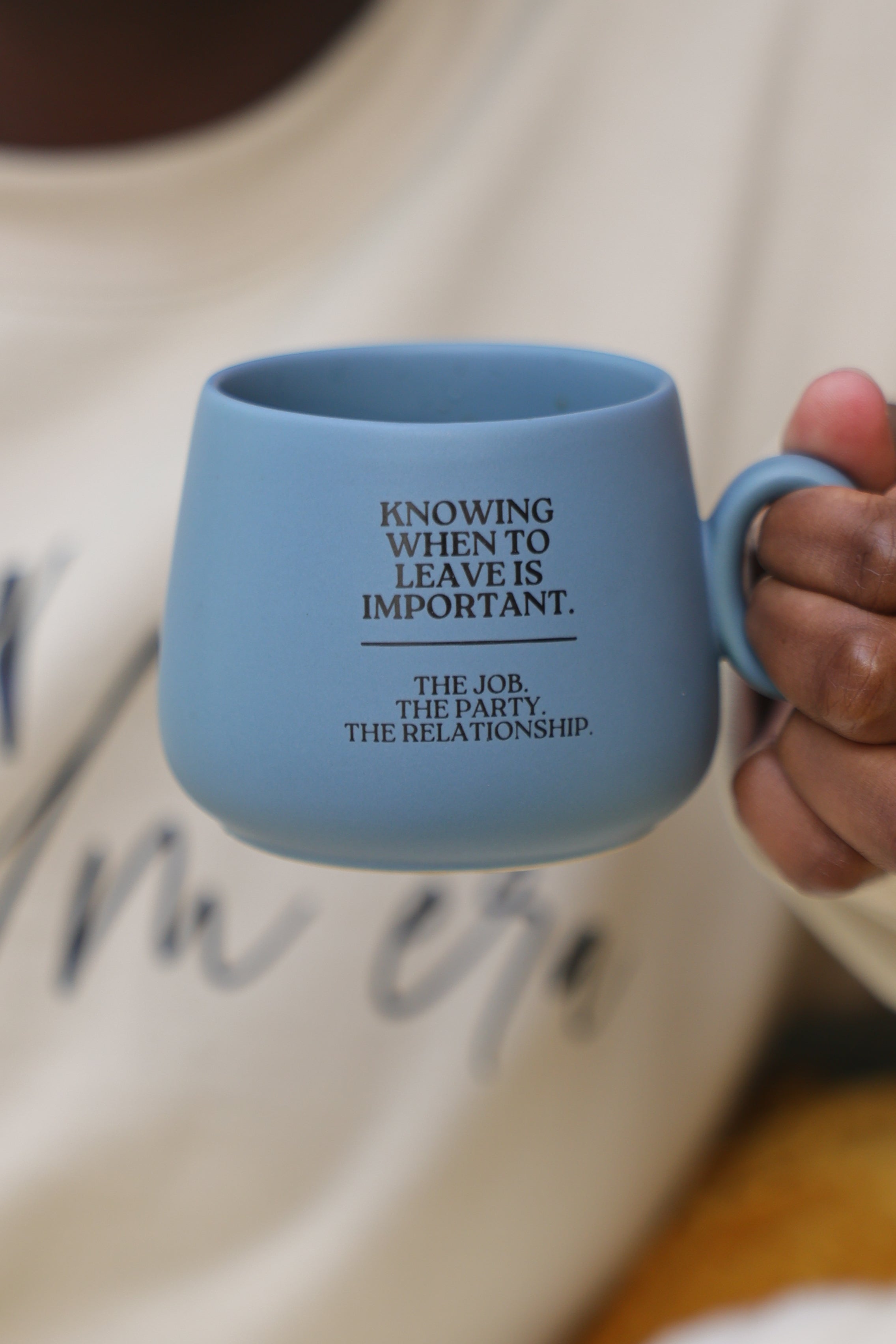 Knowing When To Leave is Important - Cappuccino Mug
