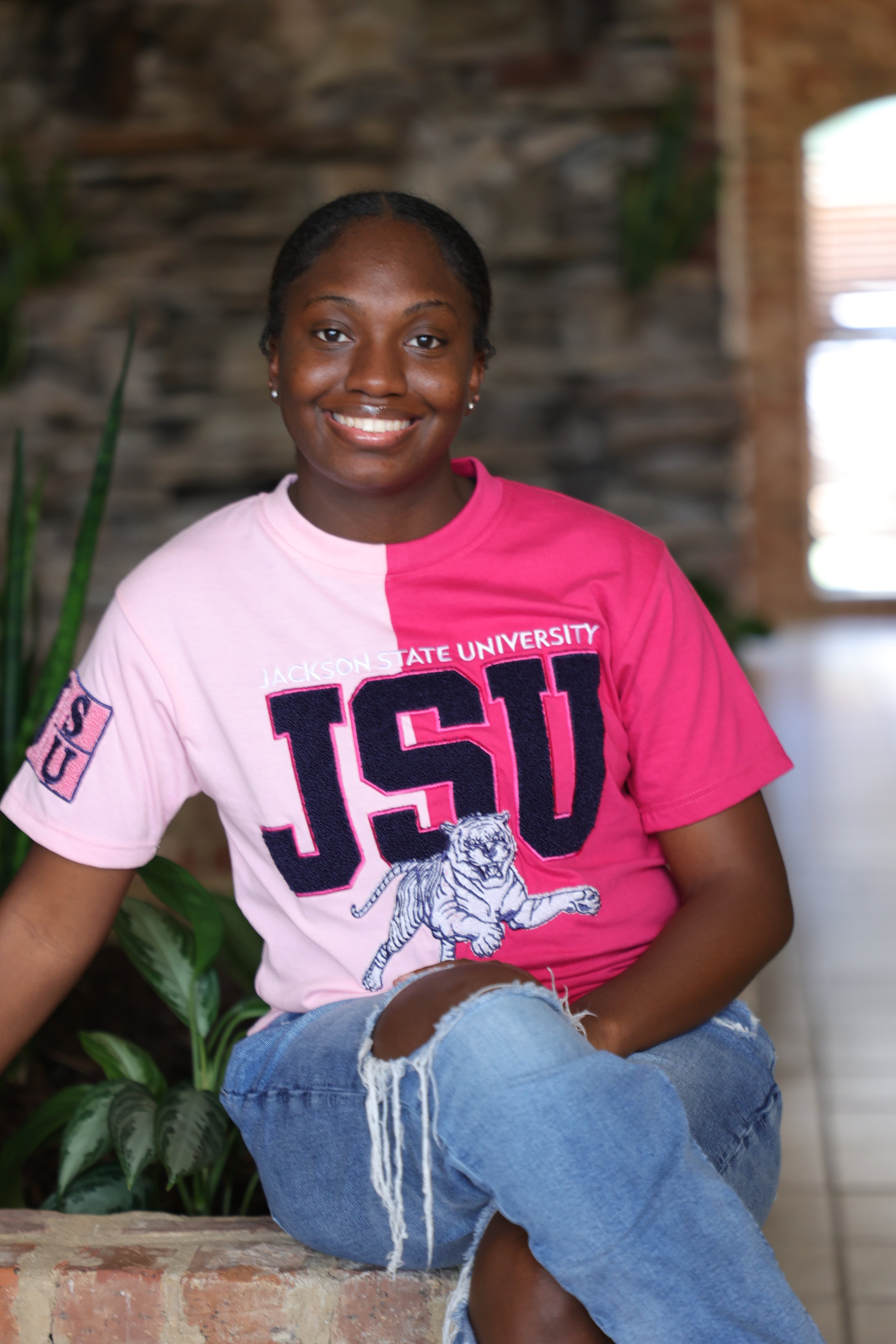 JSU Split Pink T-Shirt PRE ORDER.. EXPECTED SHIP DATE NOVEMBER 07