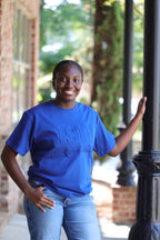 Jackson State University Embossed Tshirt (UNISEX) PRE ORDER. EXPECTED SHIP DATE 30 DAYS AFTER PURCHASE!