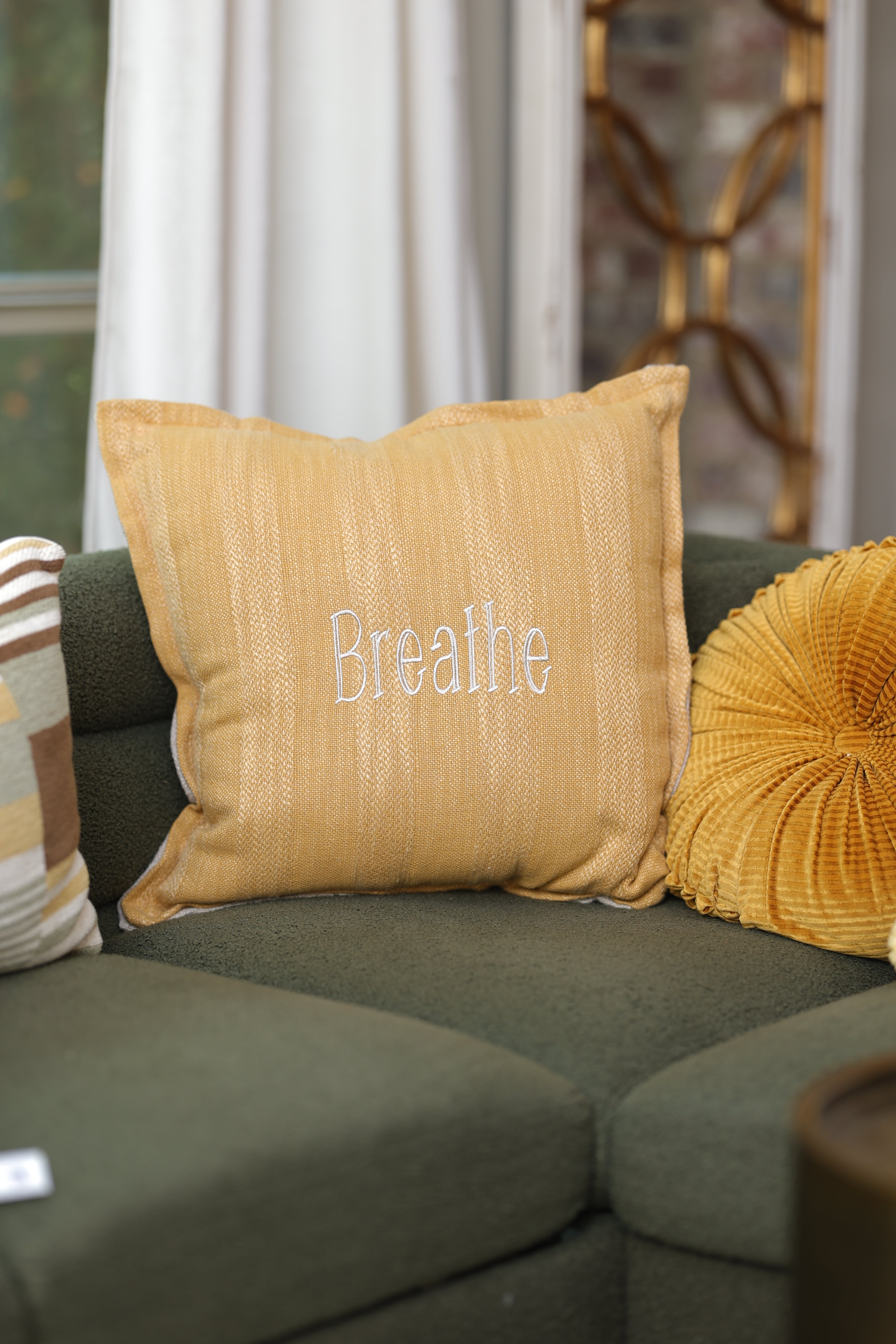 Breathe Home Throw Pillow