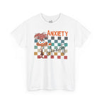 Anxiety Family Graphic Tee — Cute Checkerboard Monster Mental Health Shirt