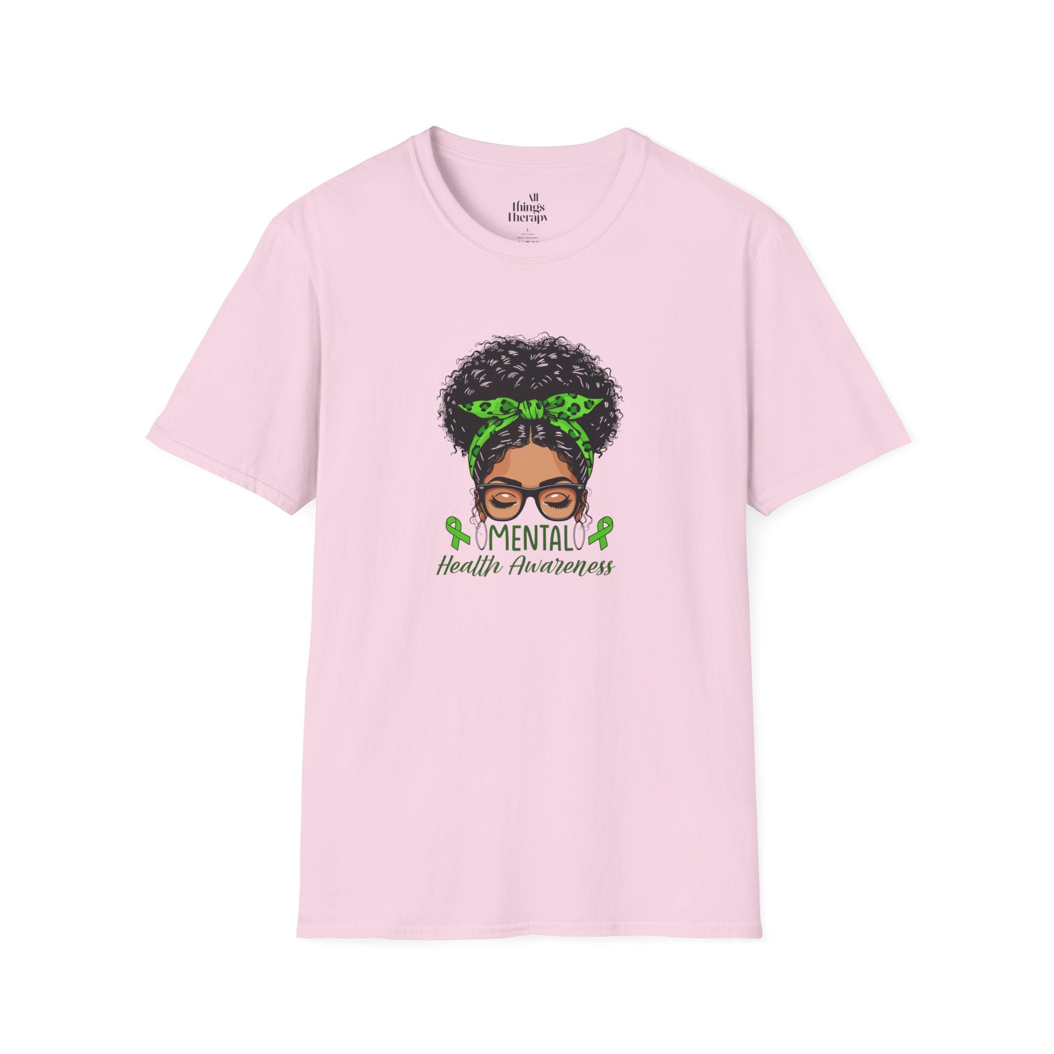 Mental Health Awareness Unisex Softstyle T-Shirt - Positive Vibes Tee