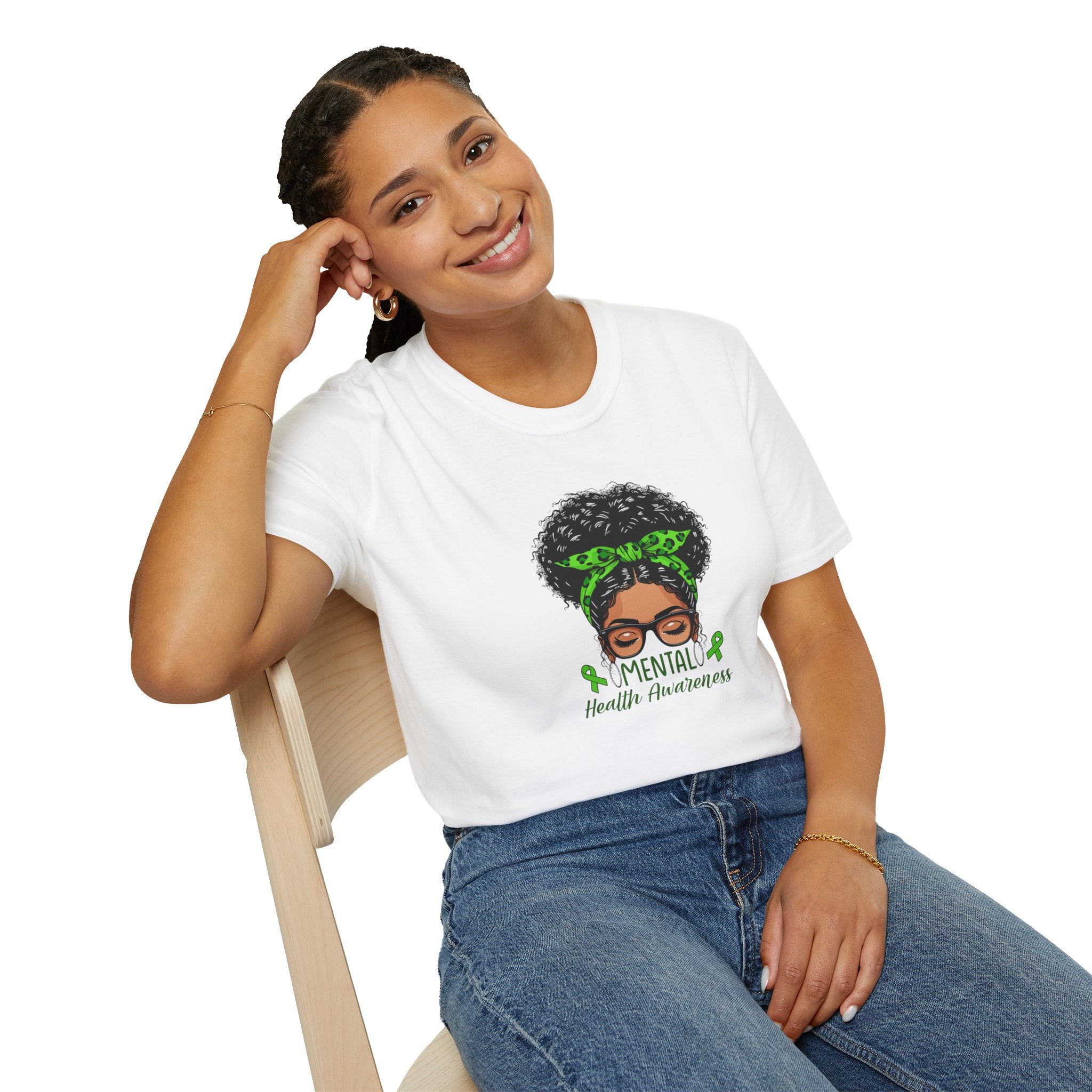 Mental Health Awareness Unisex Softstyle T-Shirt - Positive Vibes Tee