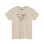 Inspirational Women’s Tee — "She Overcame Everything That Was Meant to Destroy Her"