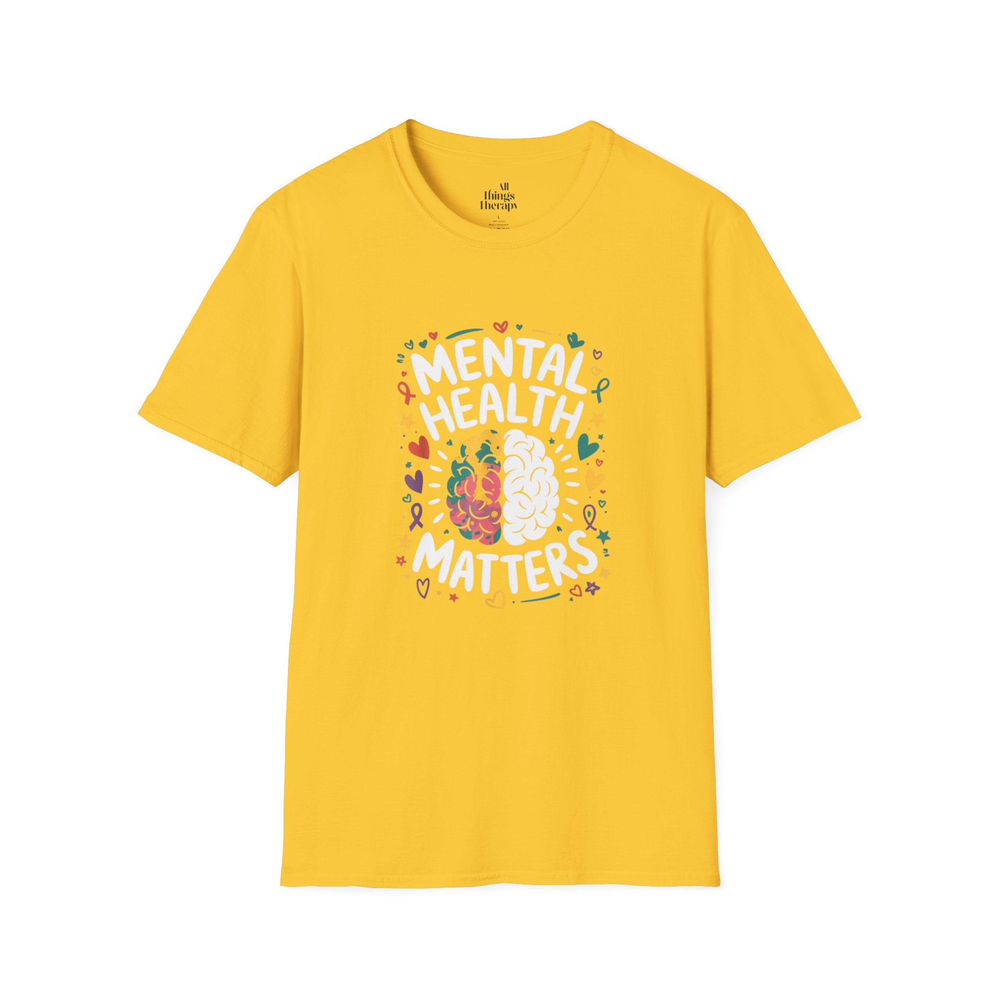 Mental Health Matters Unisex Softstyle T-Shirt | Support Mental Wellbeing