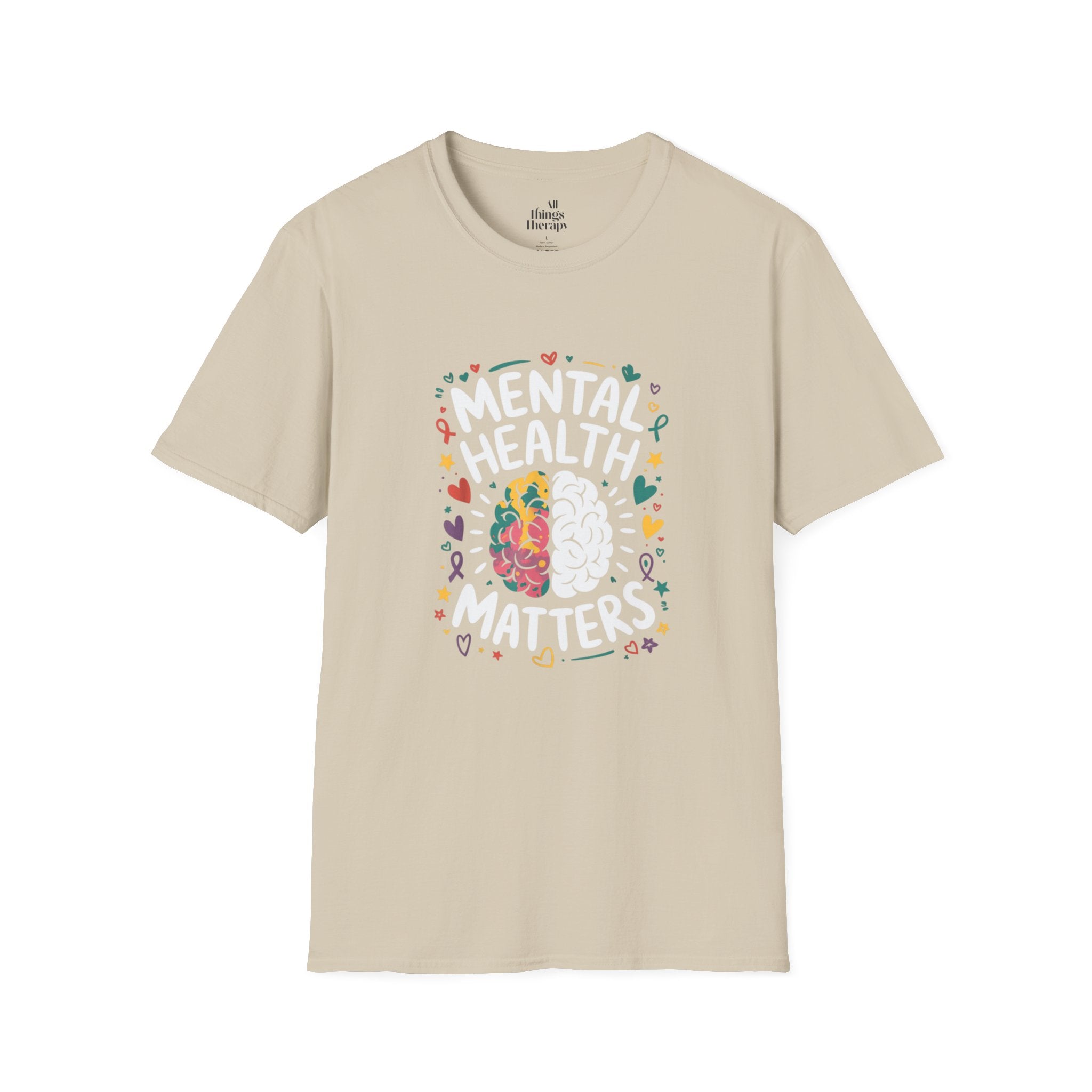Mental Health Matters Unisex Softstyle T-Shirt | Support Mental Wellbeing