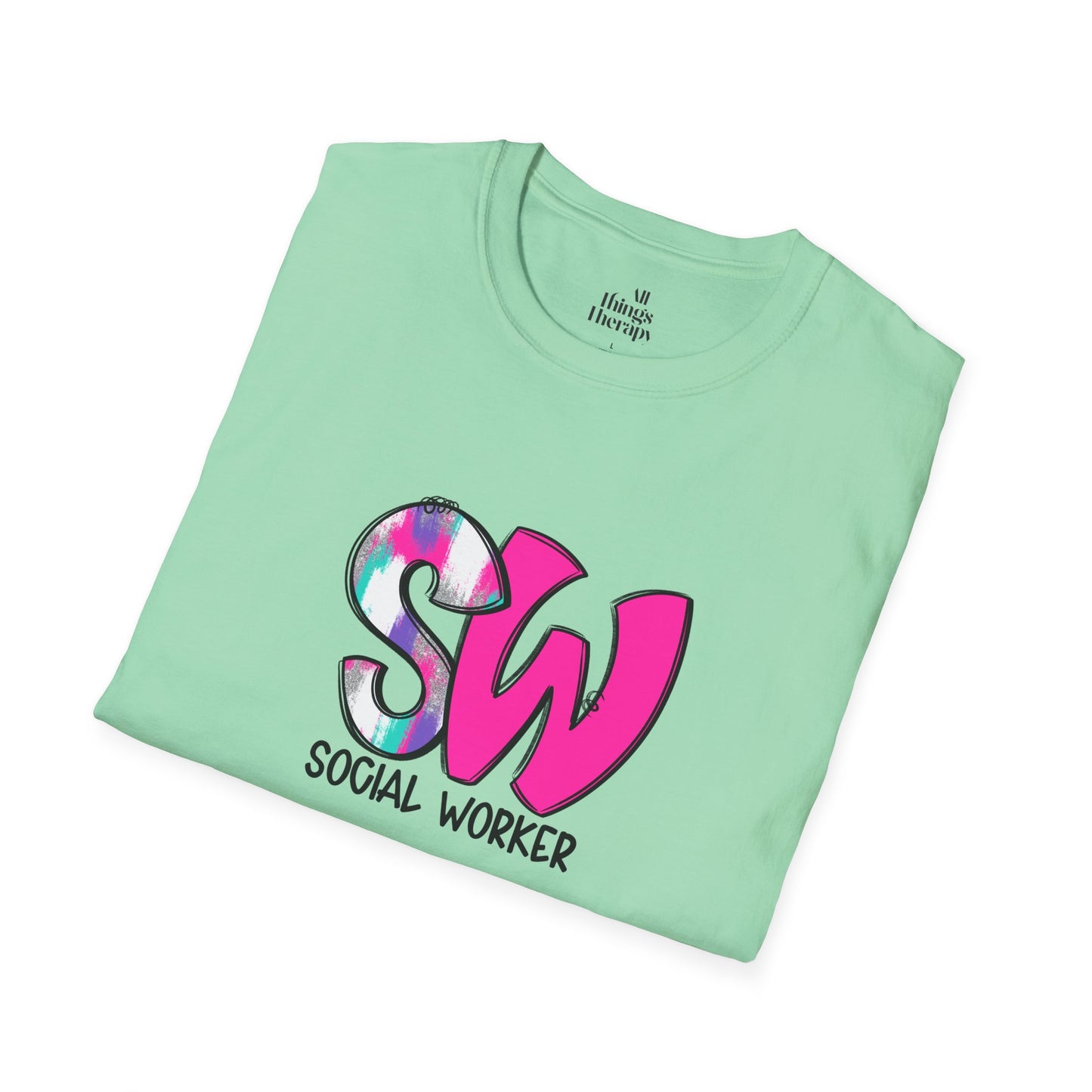 Social Worker Unisex Softstyle T-Shirt - Vibrant Supportive Tee for Social Workers