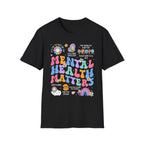 Mental Health Matters T-Shirt — Retro Rainbow Positivity Tee