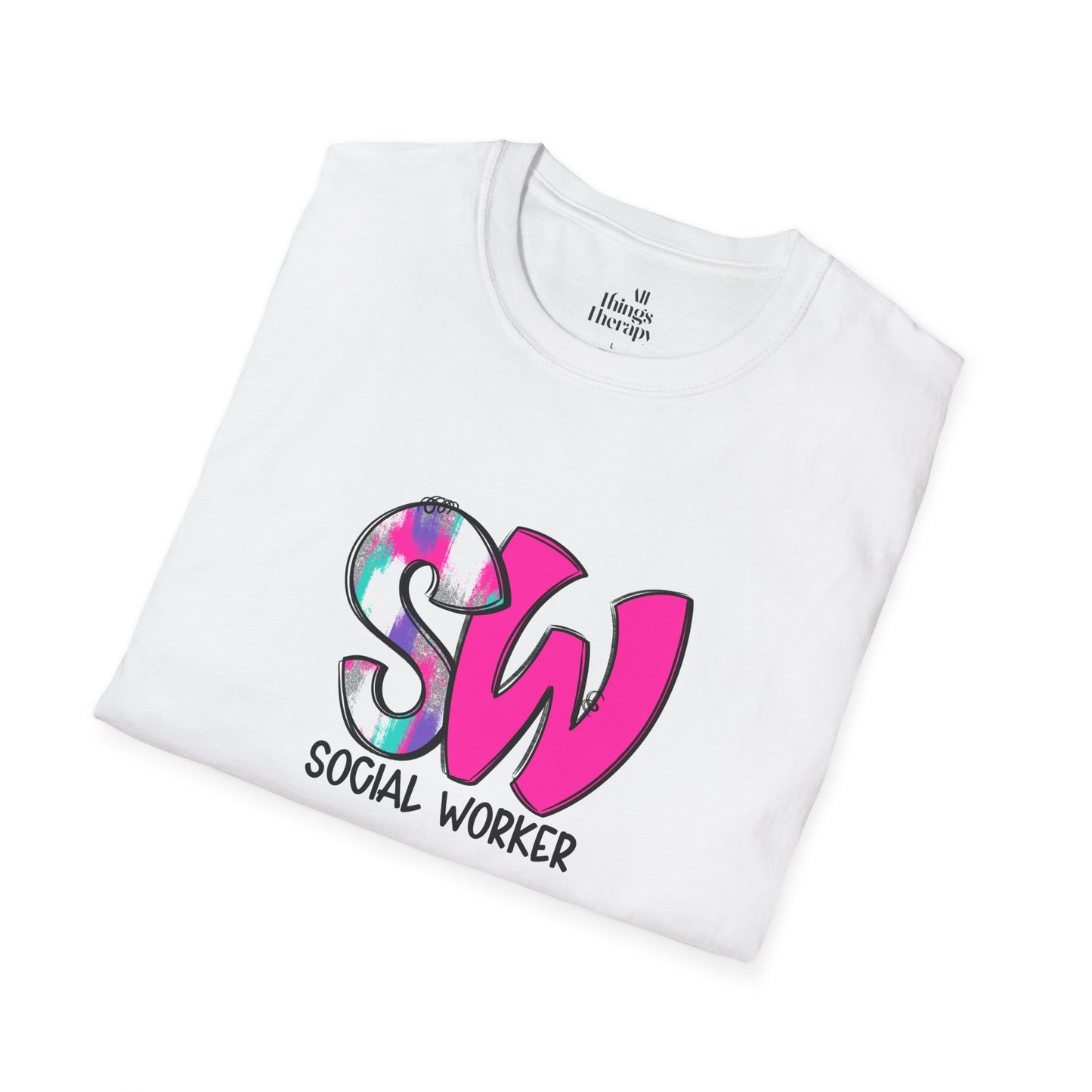 Social Worker Unisex Softstyle T-Shirt - Vibrant Supportive Tee for Social Workers