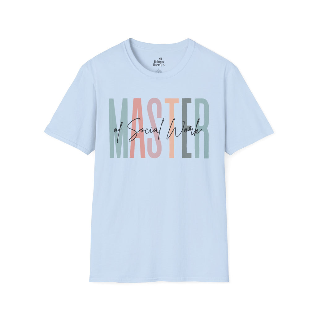 Master of Social Work Tee — Retro Pastel MSW Shirt for Social Workers
