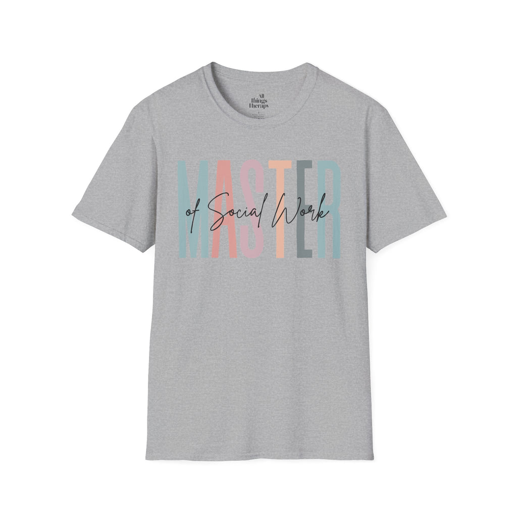 Master of Social Work Tee — Retro Pastel MSW Shirt for Social Workers