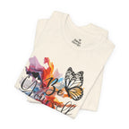 Be Yourself Butterfly T-Shirt — Inspirational Floral Watercolor Tee