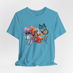 Be Yourself Butterfly T-Shirt — Inspirational Floral Watercolor Tee