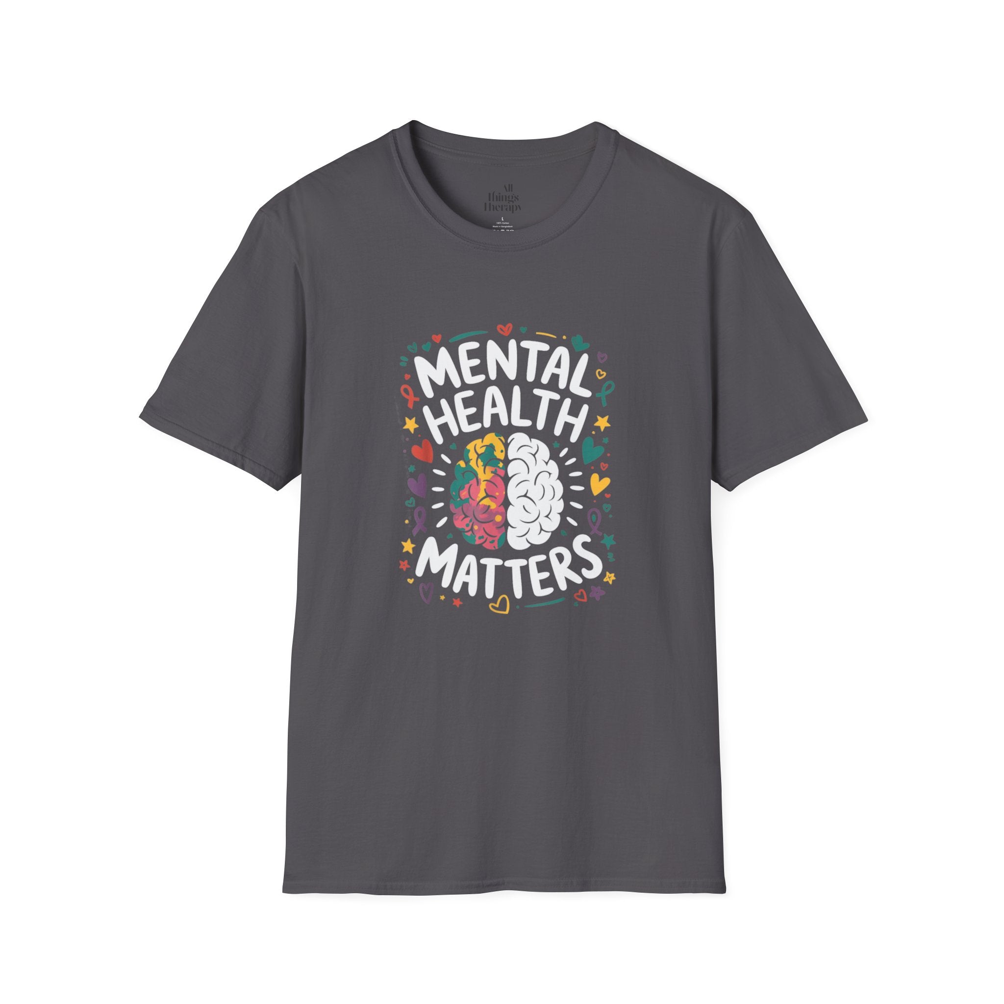 Mental Health Matters Unisex Softstyle T-Shirt | Support Mental Wellbeing