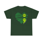 T‑Shirt — Green Scribble Heart “You Matter” Mental Health Awareness Tee