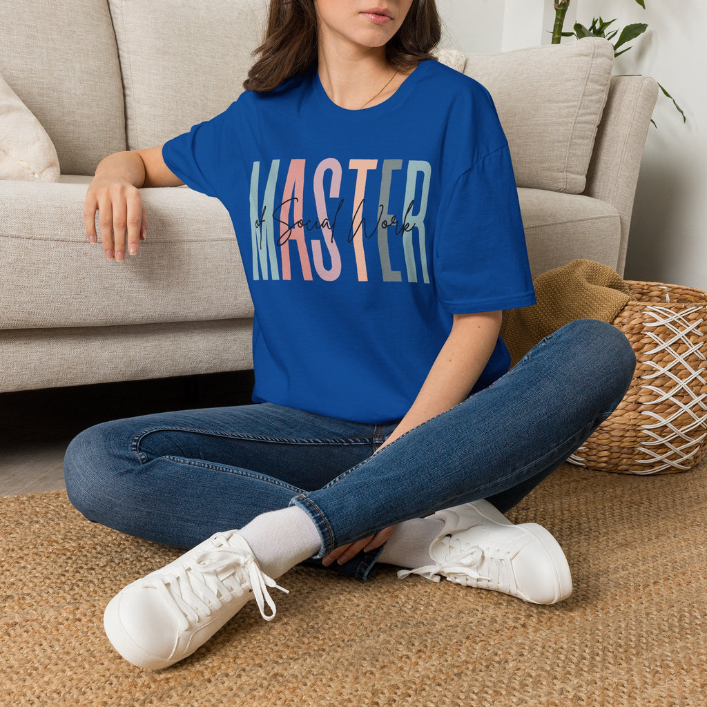 Master of Social Work Tee — Retro Pastel MSW Shirt for Social Workers