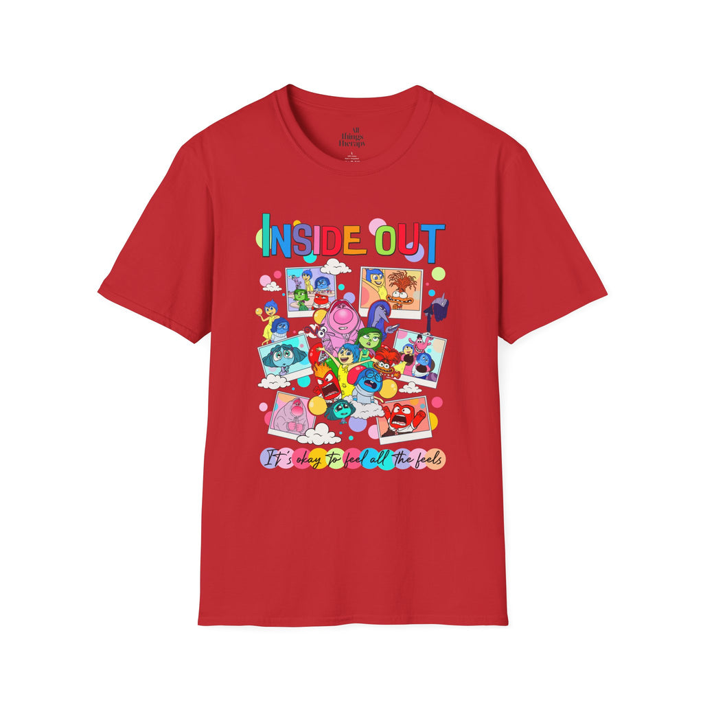 Inside Out Characters T‑Shirt — Colorful Pixar Emotion Graphic Tee
