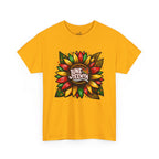 Juneteenth Floral Unisex Heavy Cotton Tee, Celebrate Freedom, Black History Month, Gift for Activists, Summer T-Shirt, Equality Apparel