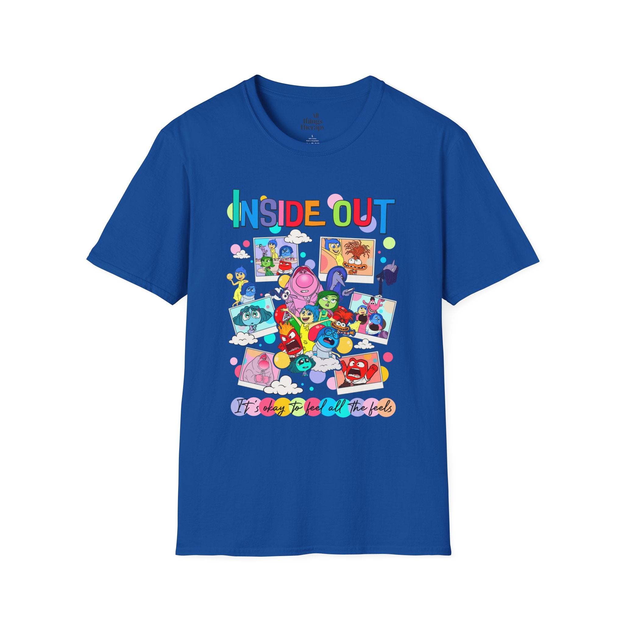 Inside Out Characters T‑Shirt — Colorful Pixar Emotion Graphic Tee