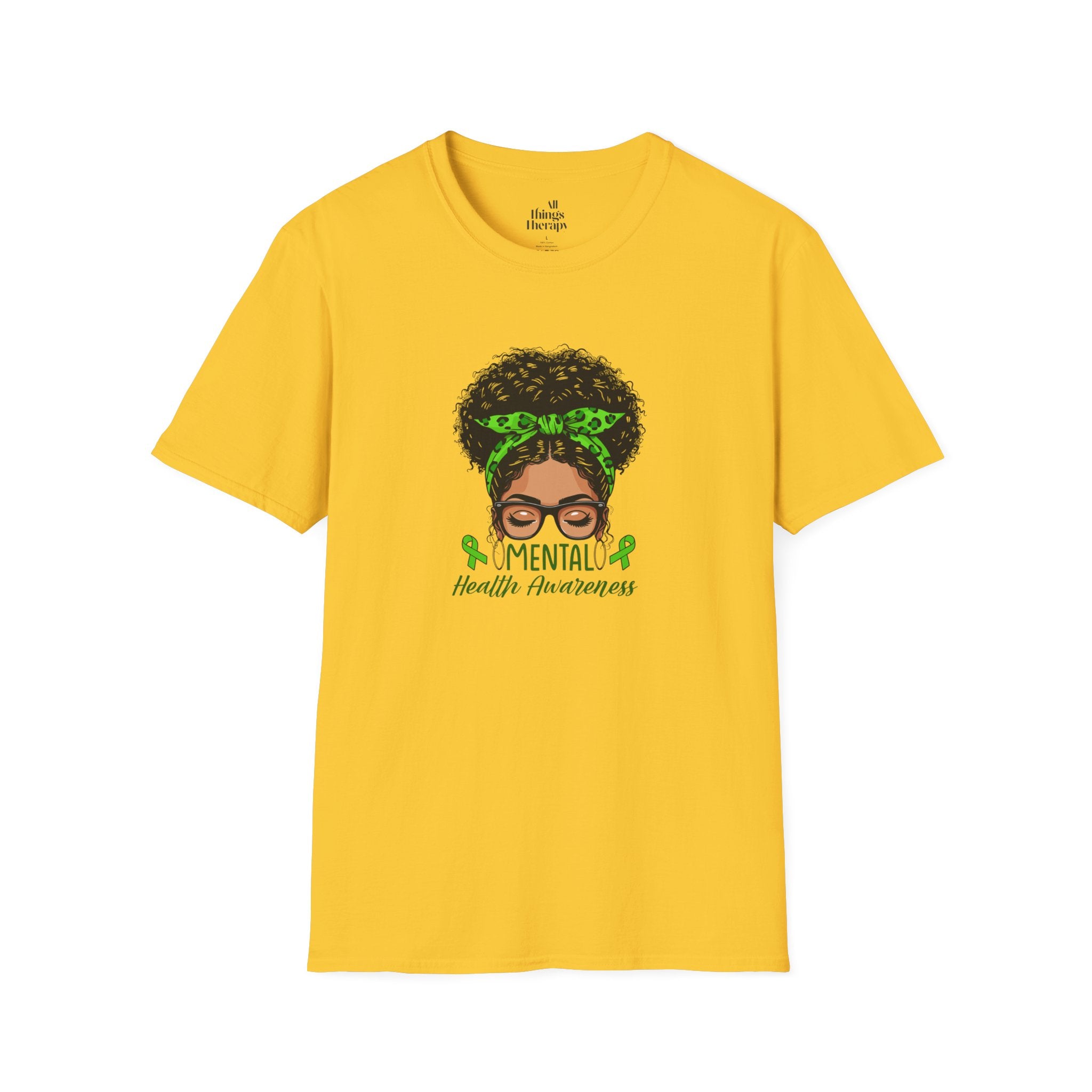 Mental Health Awareness Unisex Softstyle T-Shirt - Positive Vibes Tee