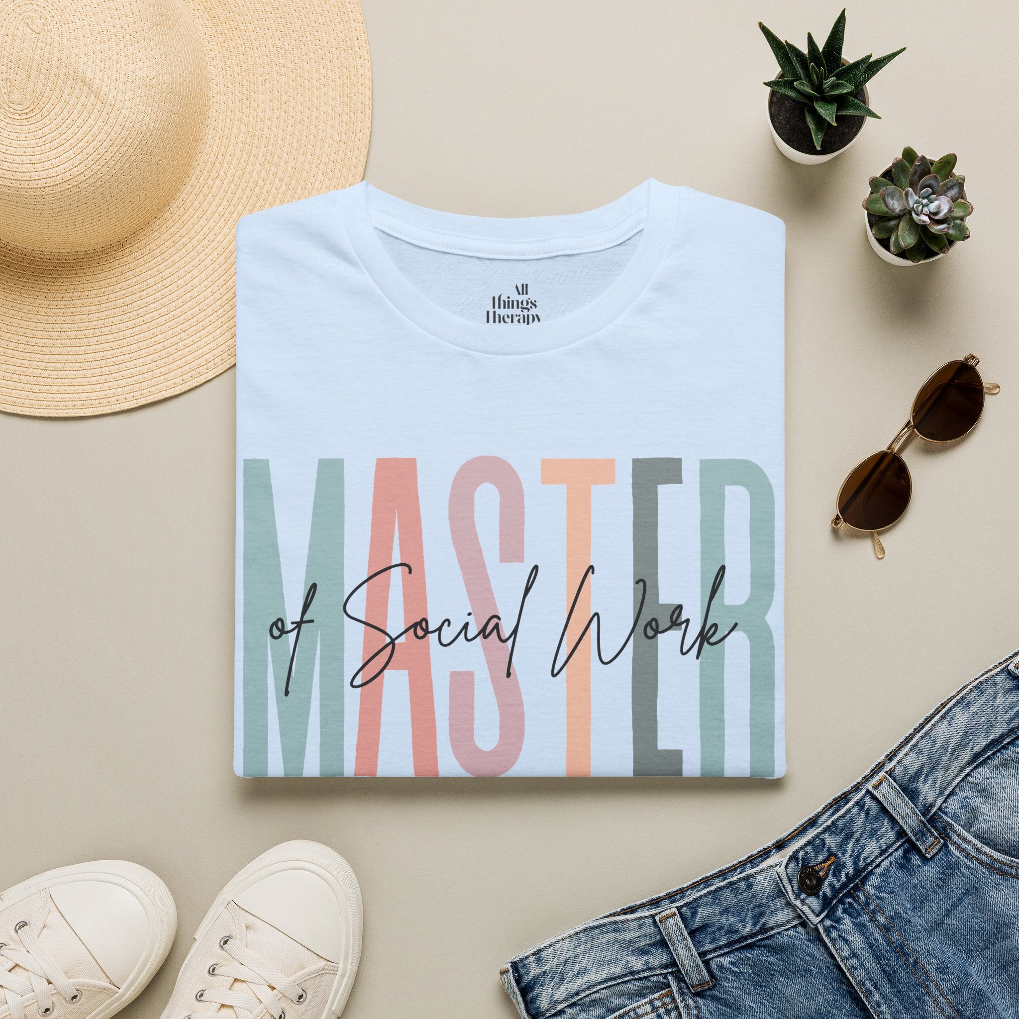 Master of Social Work Tee — Retro Pastel MSW Shirt for Social Workers