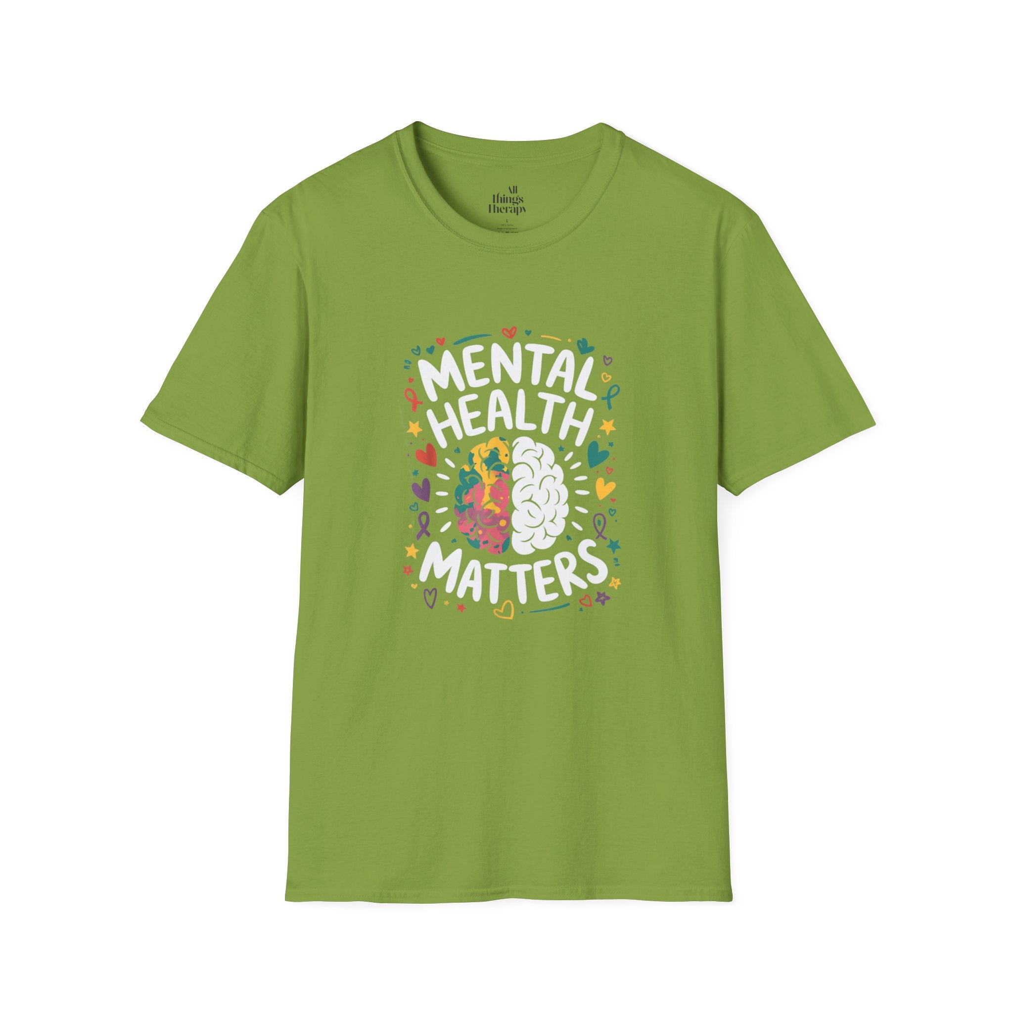 Mental Health Matters Unisex Softstyle T-Shirt | Support Mental Wellbeing