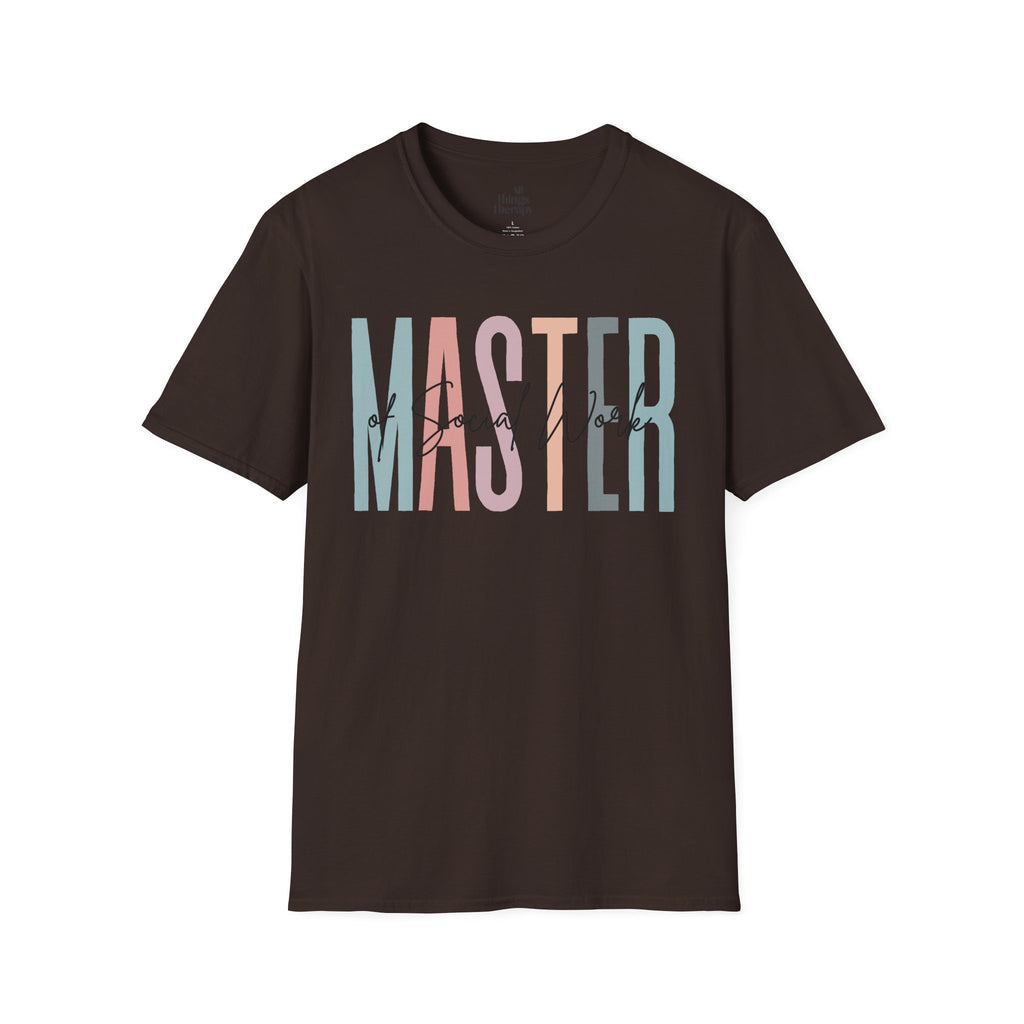 Master of Social Work Tee — Retro Pastel MSW Shirt for Social Workers