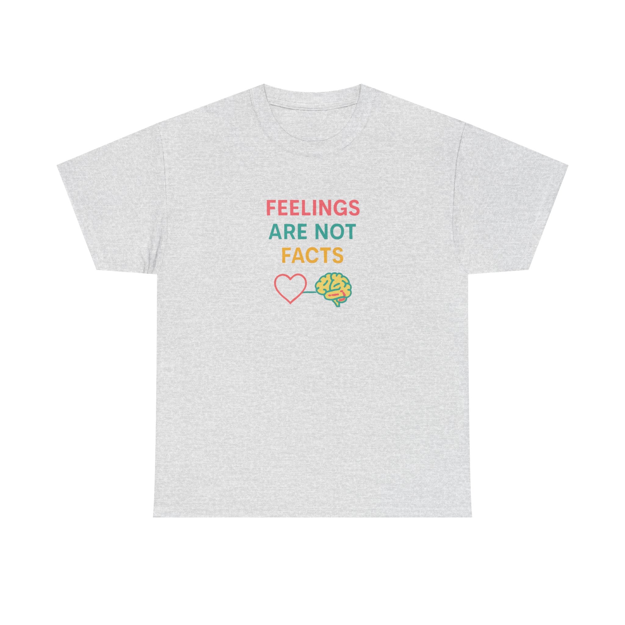 Feelings Are Not Facts Unisex Heavy Cotton Tee, Funny T-Shirt, Gift for Mental Health Awareness, Casual Wear, Affirmation Shirt