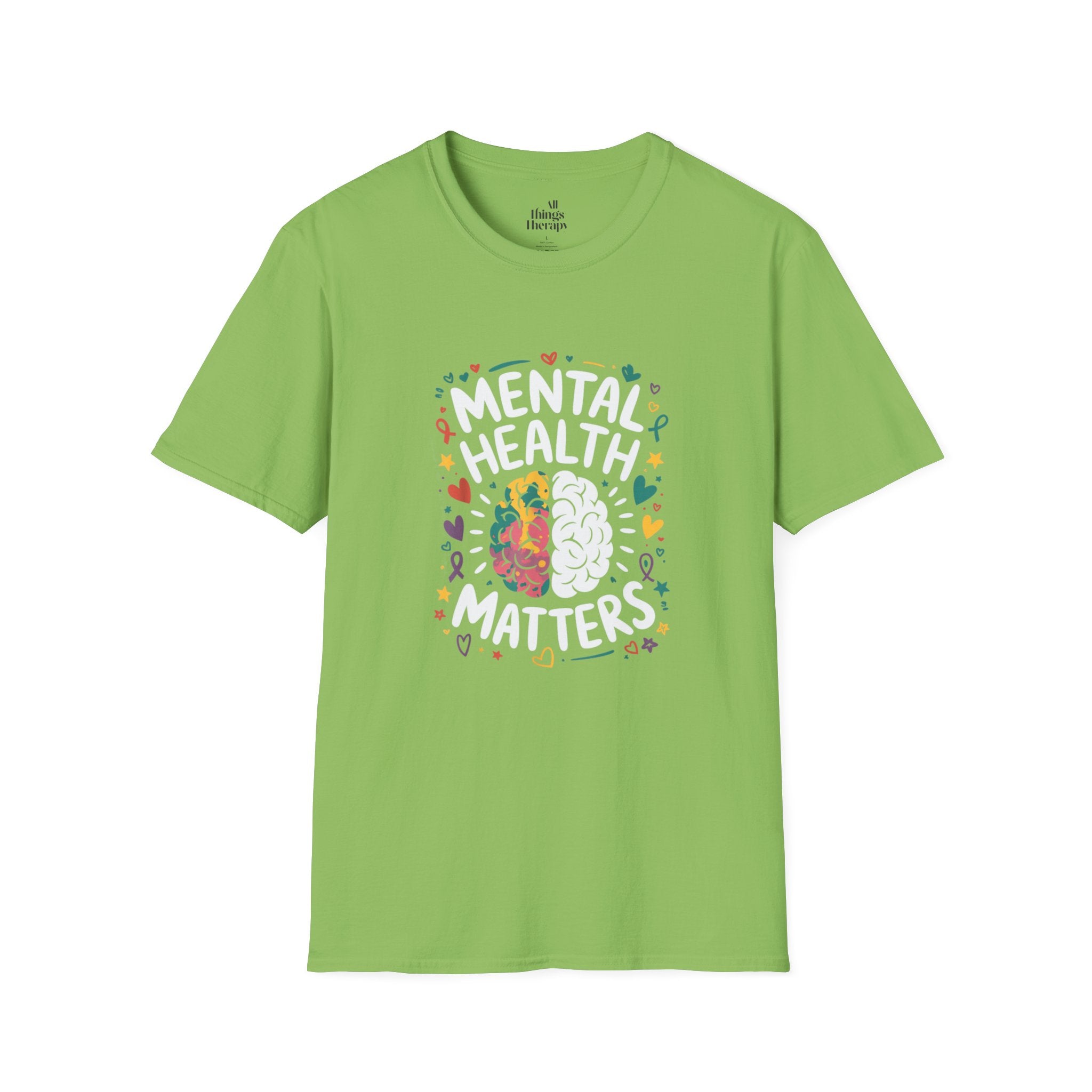 Mental Health Matters Unisex Softstyle T-Shirt | Support Mental Wellbeing