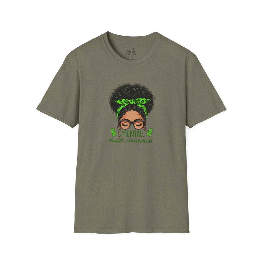 Mental Health Awareness Unisex Softstyle T-Shirt - Positive Vibes Tee