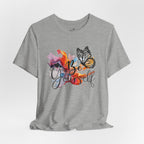 Be Yourself Butterfly T-Shirt — Inspirational Floral Watercolor Tee