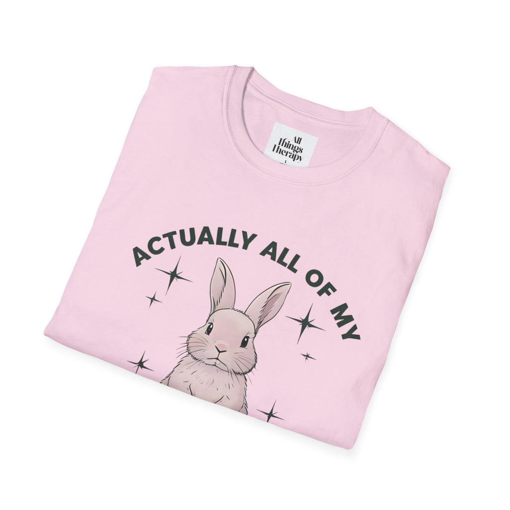 Bunny Graphic Tee - 'Actually All of My Systems Are Nervous' Unisex T-Shirt