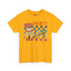 Anxiety Family Graphic Tee — Cute Checkerboard Monster Mental Health Shirt