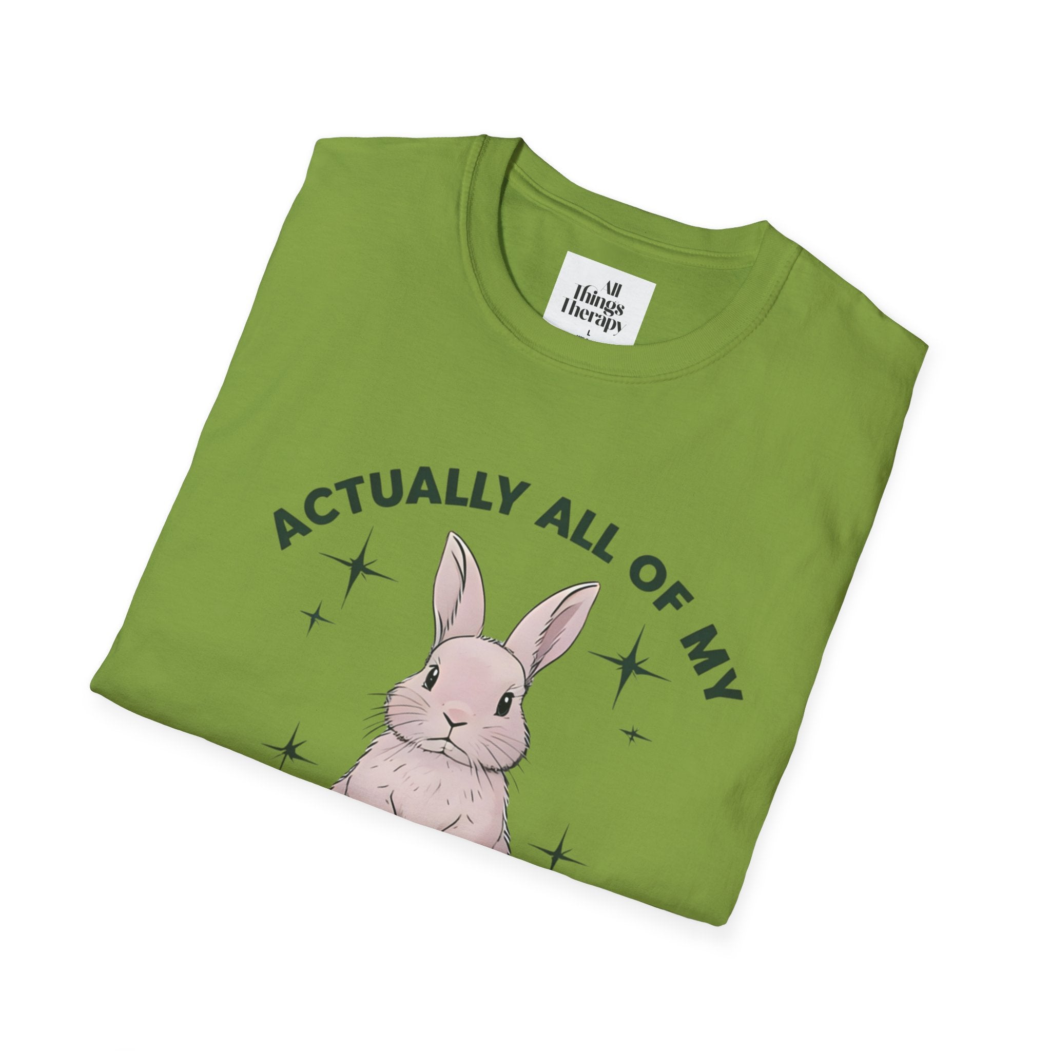 Bunny Graphic Tee - 'Actually All of My Systems Are Nervous' Unisex T-Shirt
