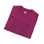 Inspirational Quote T-Shirt - A Hero Lies Within