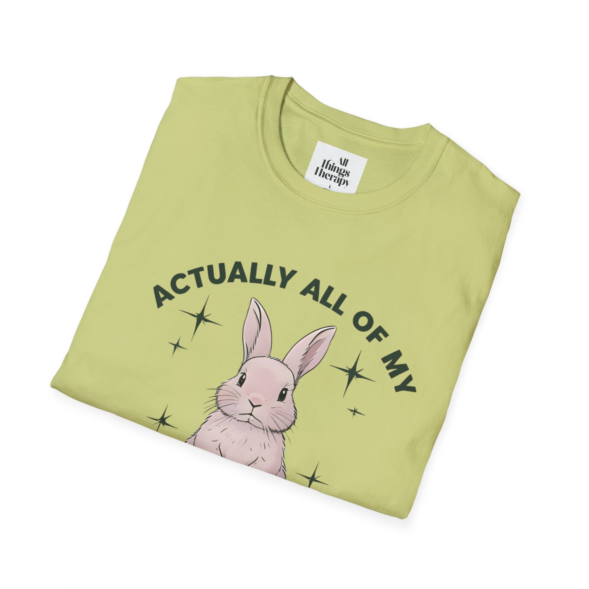 Bunny Graphic Tee - 'Actually All of My Systems Are Nervous' Unisex T-Shirt