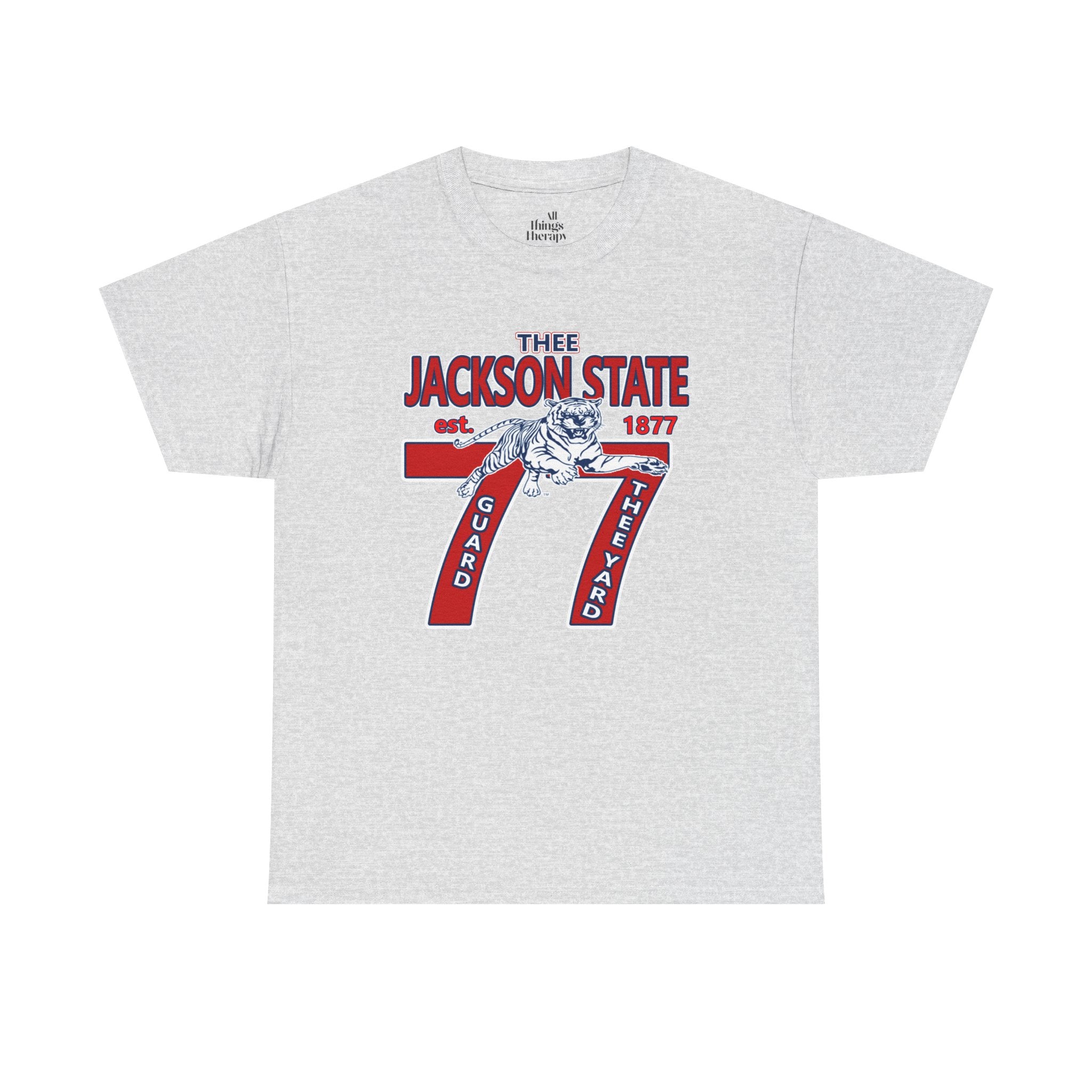 Vintage Jackson State Tee, Unisex Heavy Cotton T-Shirt, College Spirit Wear, Retro Graphic Tee, Gift for Graduates
