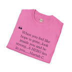 Inspirational Quote T-Shirt - A Hero Lies Within