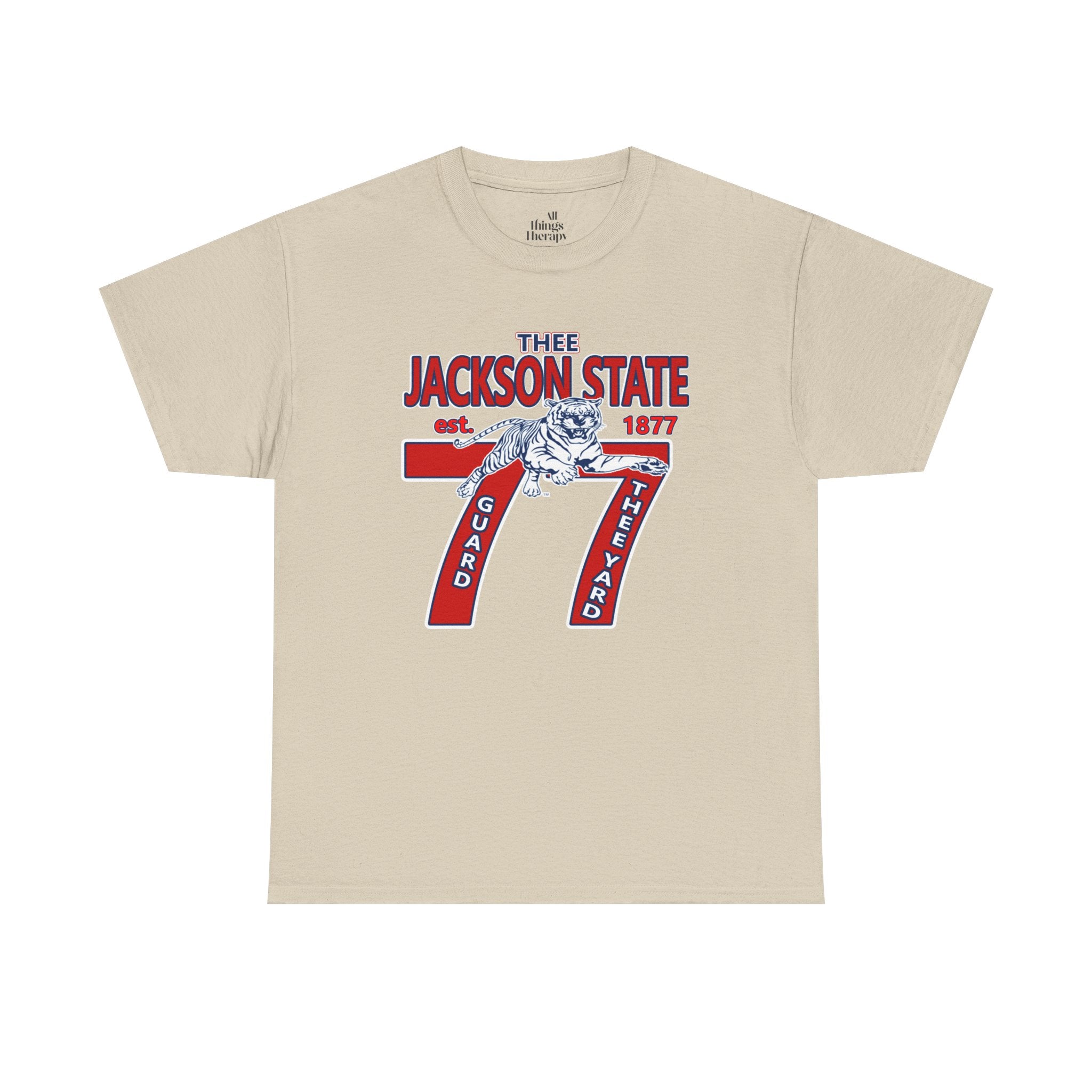 Vintage Jackson State Tee, Unisex Heavy Cotton T-Shirt, College Spirit Wear, Retro Graphic Tee, Gift for Graduates