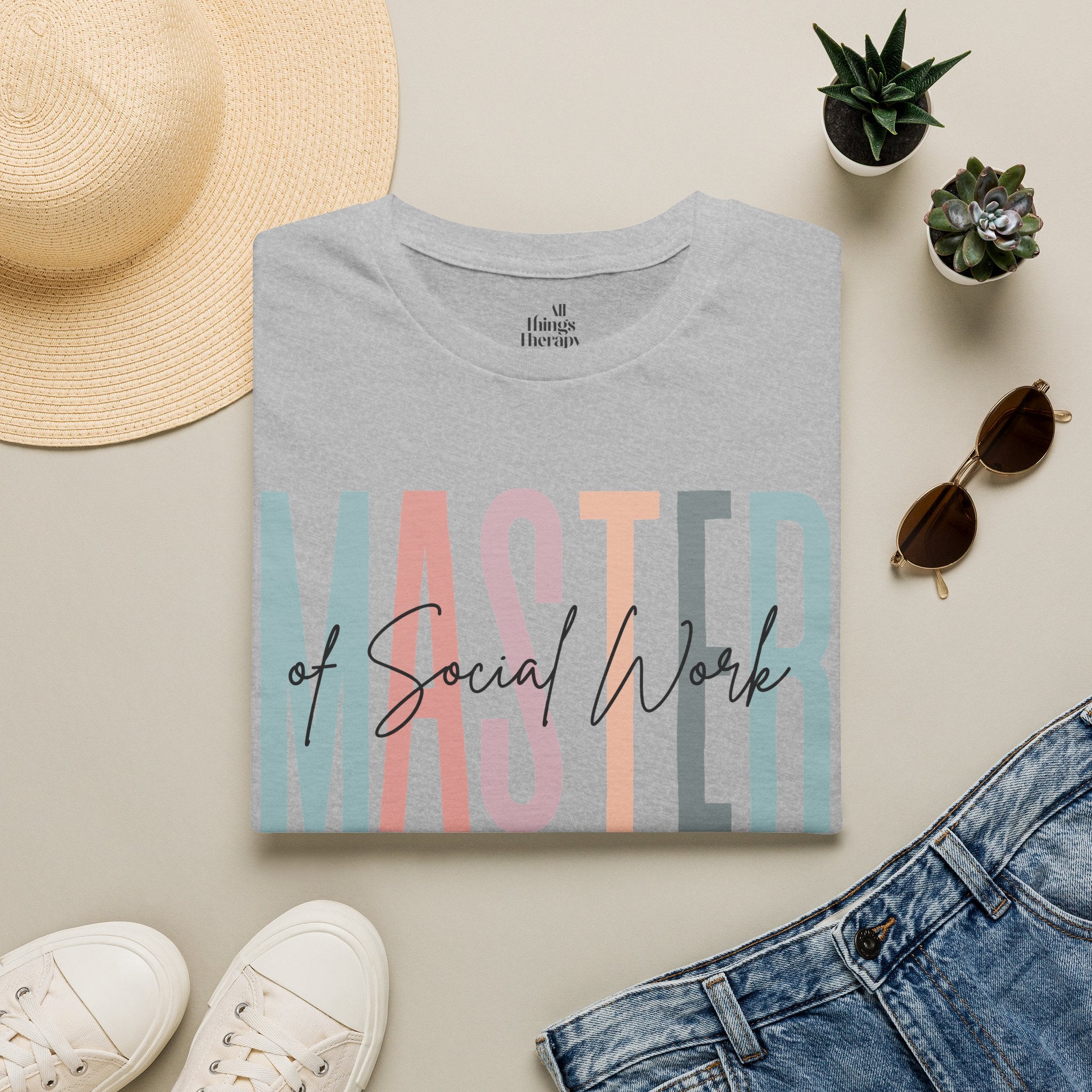 Master of Social Work Tee — Retro Pastel MSW Shirt for Social Workers