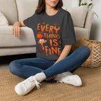 Everything Is Fine T-Shirt — Funny Retro Cartoon Stress Relief Tee