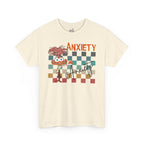 Anxiety Family Graphic Tee — Cute Checkerboard Monster Mental Health Shirt