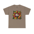 Juneteenth Floral Unisex Heavy Cotton Tee, Celebrate Freedom, Black History Month, Gift for Activists, Summer T-Shirt, Equality Apparel