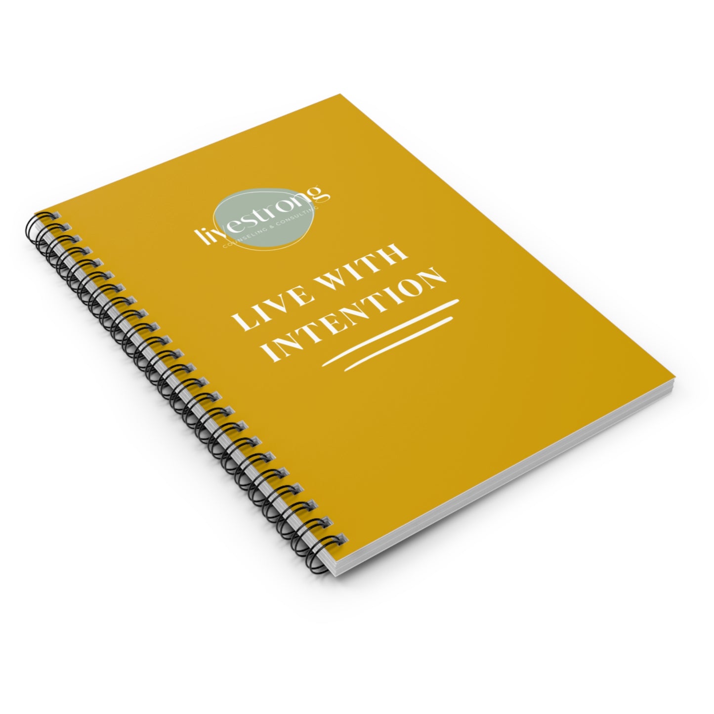 Live With Intention Spiral Notebook - Inspirational Ruled Journal for Personal Growth