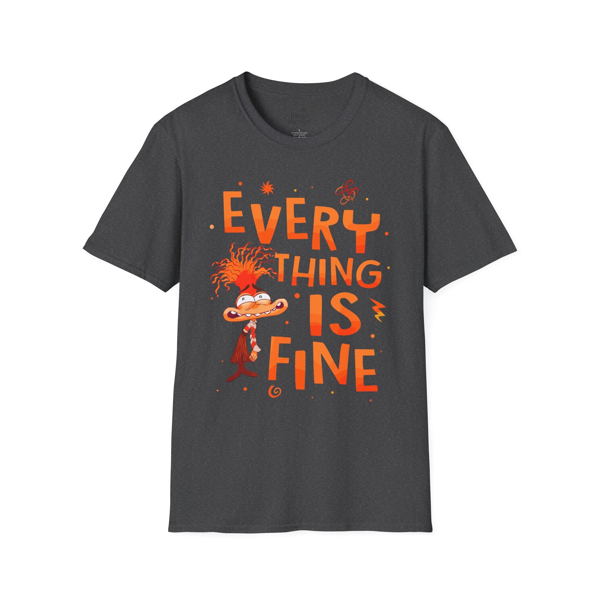 Everything Is Fine T-Shirt — Funny Retro Cartoon Stress Relief Tee