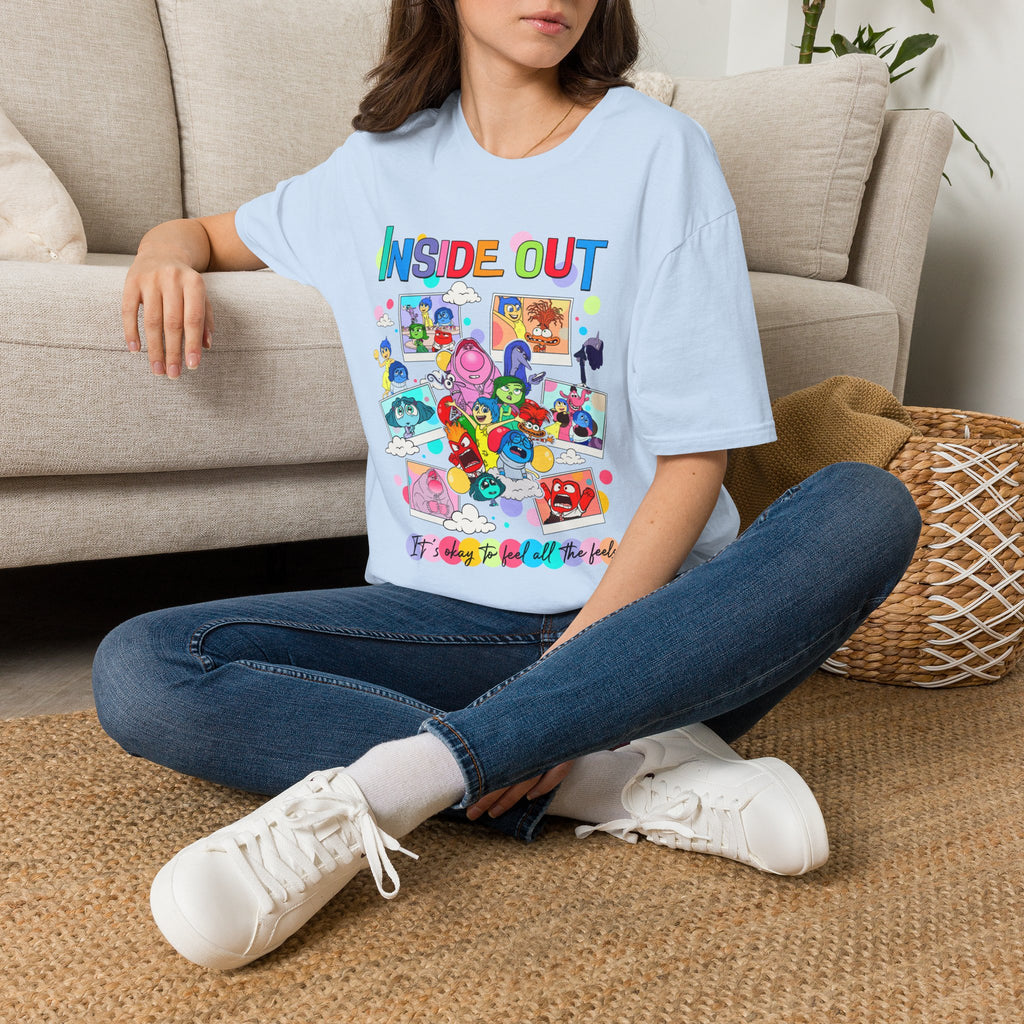 Inside Out Characters T‑Shirt — Colorful Pixar Emotion Graphic Tee