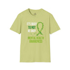 Mental Health Awareness Unisex Softstyle T-Shirt - Supportive Green Ribbon Design