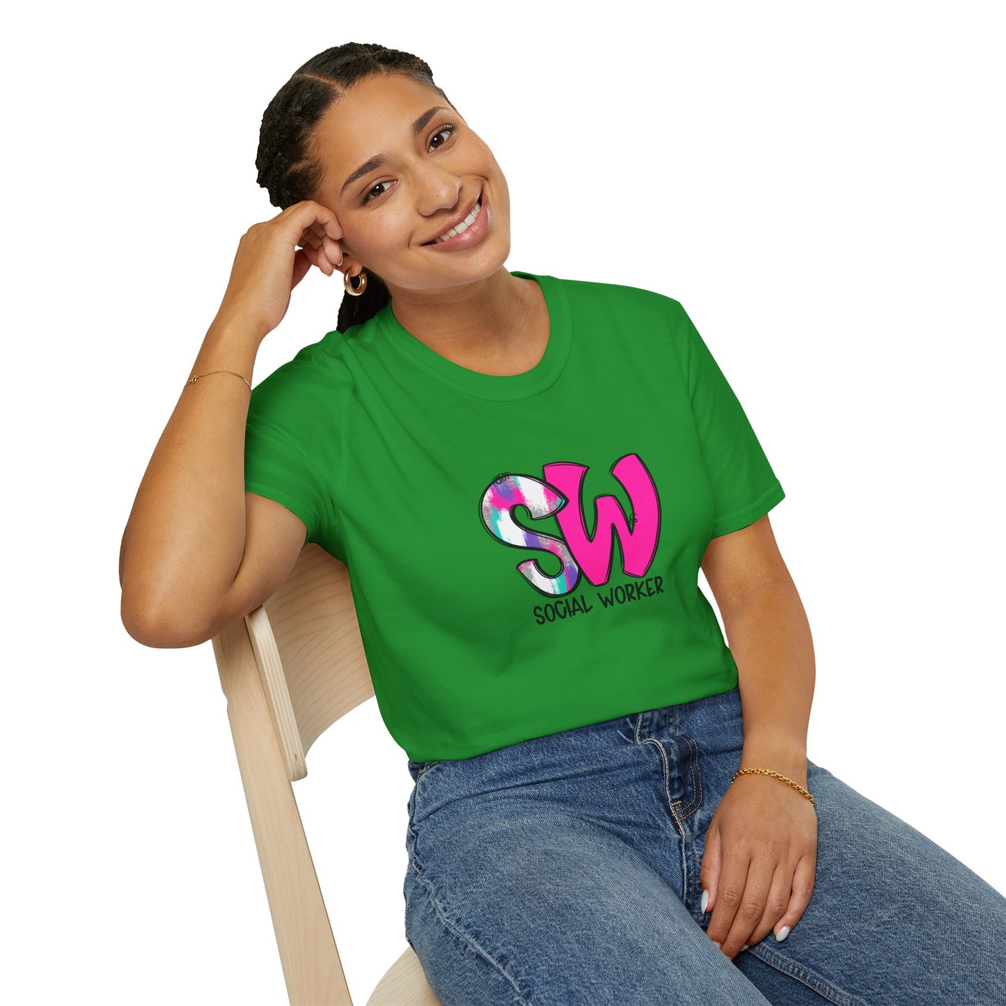 Social Worker Unisex Softstyle T-Shirt - Vibrant Supportive Tee for Social Workers